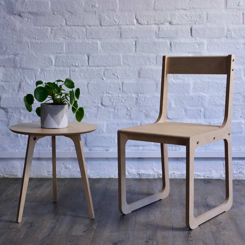 Mupu Flat Pack Furniture -Birch Plywood Chair & Coffee Table - Cape Town