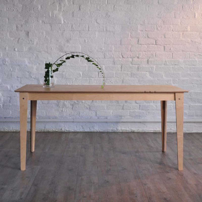 Mupu Flat Pack Furniture -Birch Plywood Steadman Work Table, Dining Table