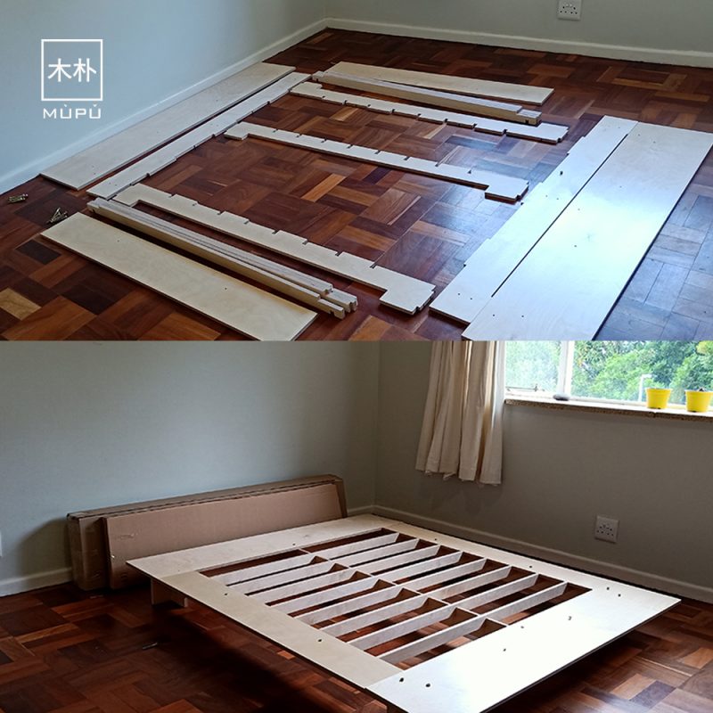 Mupu Living Furniture Birch plywood platform bed
